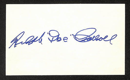 Ralph Carroll Athletics Autographed/Signed 3x5 Index Card JSA BA208390