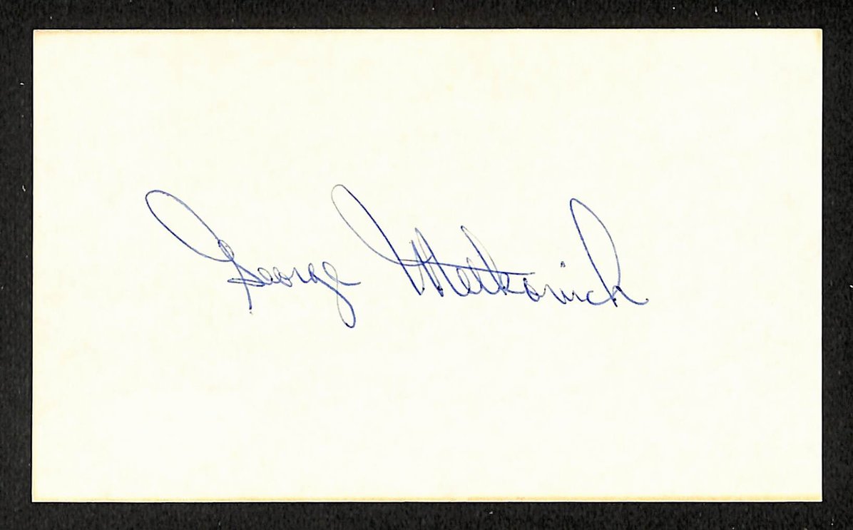 George Metkovich Pirates Autographed/Signed 3x5 Index Card JSA BA208399