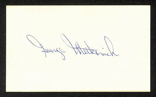 George Metkovich Pirates Autographed/Signed 3x5 Index Card JSA BA208399