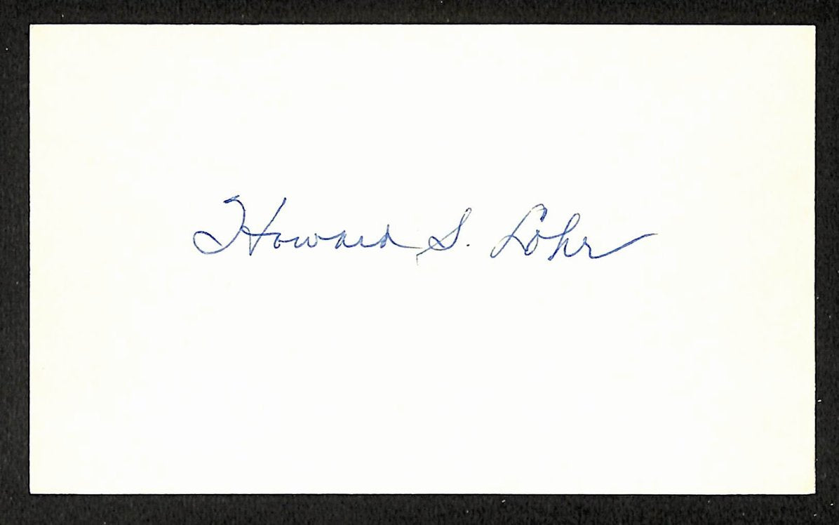 Howard Lohr Reds Autographed/Signed 3x5 Index Card JSA BA208406