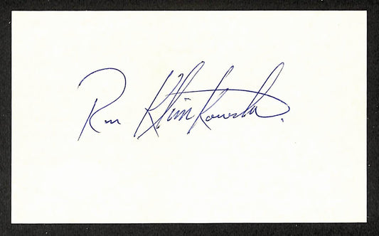 Ron Klimkowski Yankees Autographed/Signed 3x5 Index Card JSA BA208408