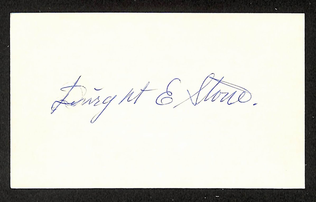 Dwight Stone Browns Autographed/Signed 3x5 Index Card JSA BA208411