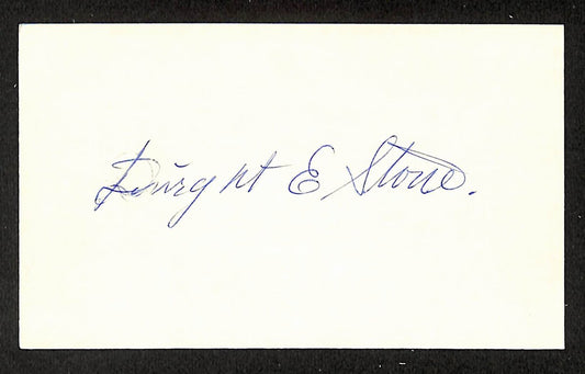 Dwight Stone Browns Autographed/Signed 3x5 Index Card JSA BA208411