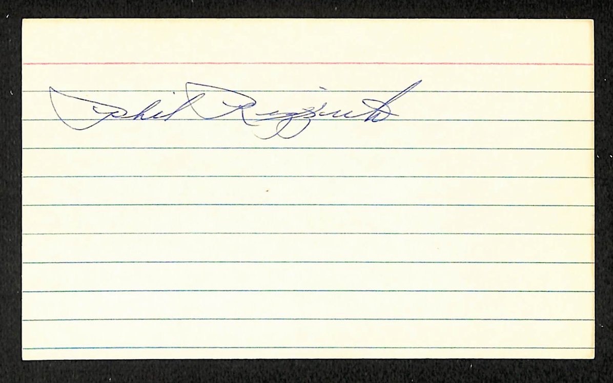 Phil Rizzuto Yankees Autographed/Signed 3x5 Index Card JSA BA208413