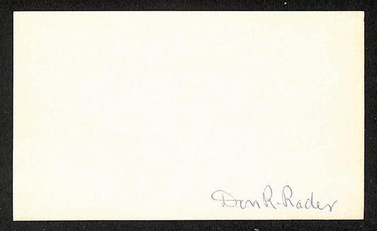Don Rader Phillies Autographed/Signed 3x5 Index Card JSA BA208421