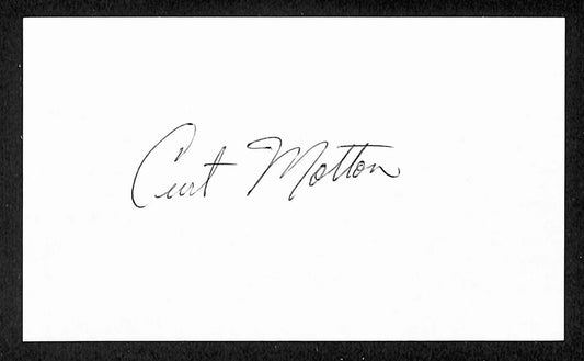 Curt Motton Orioles Autographed/Signed 3x5 Index Card JSA BA208427