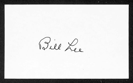 Bill Lee Red Sox Autographed/Signed 3x5 Index Card JSA BA208433