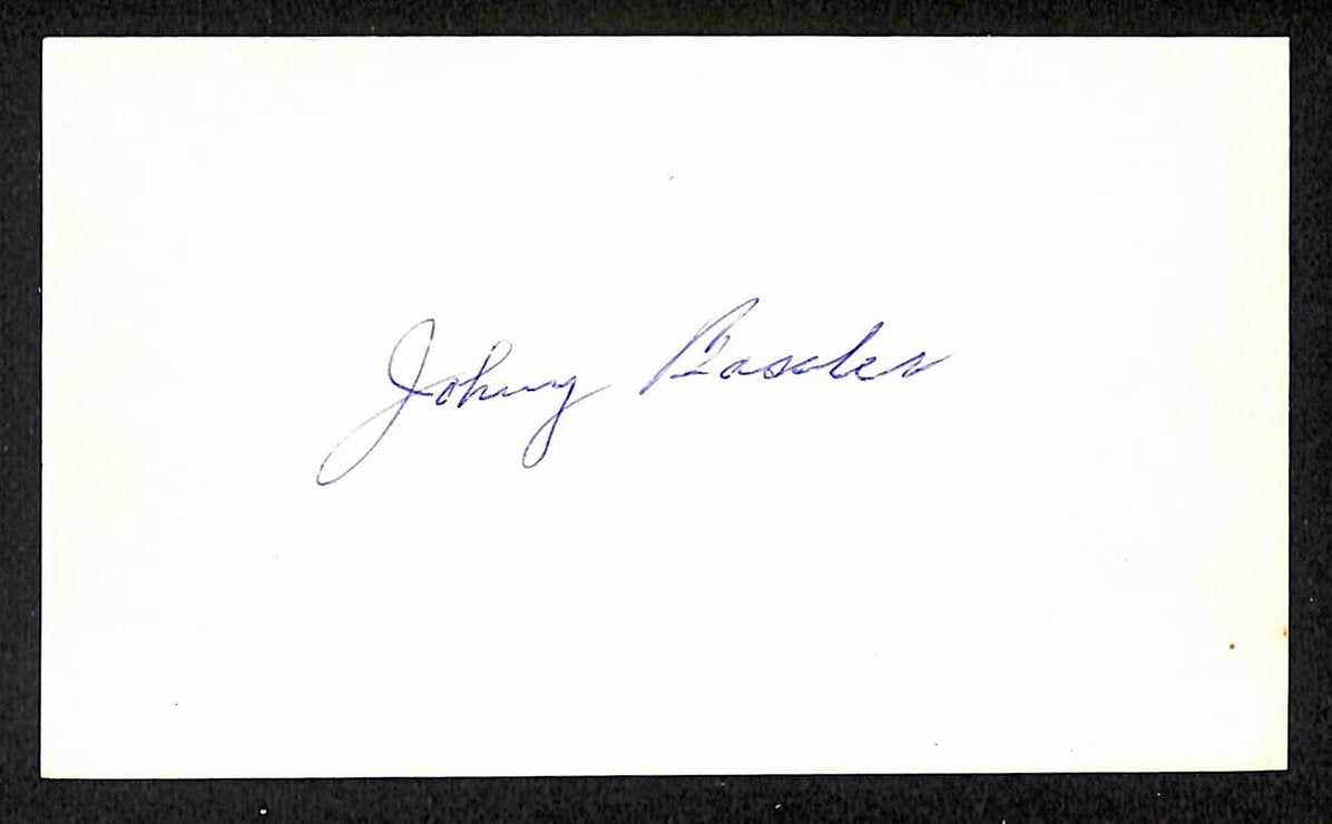 John Bassler Tigers Autographed/Signed 3x5 Index Card JSA BA208441