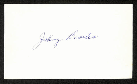 John Bassler Tigers Autographed/Signed 3x5 Index Card JSA BA208441