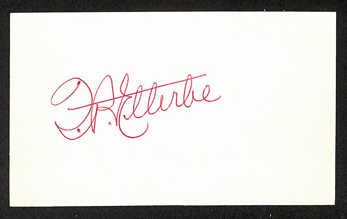 Frank Ellerbe Senators Autographed/Signed 3x5 Index Card JSA BA208445