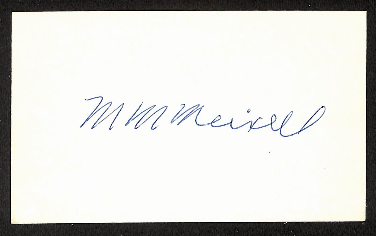 Moxie Meixell Naps Autographed/Signed 3x5 Index Card JSA BA208449