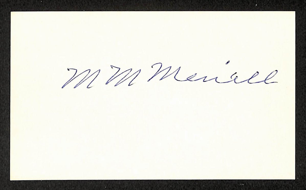 Moxie Meixell Naps Autographed/Signed 3x5 Index Card JSA BA208450