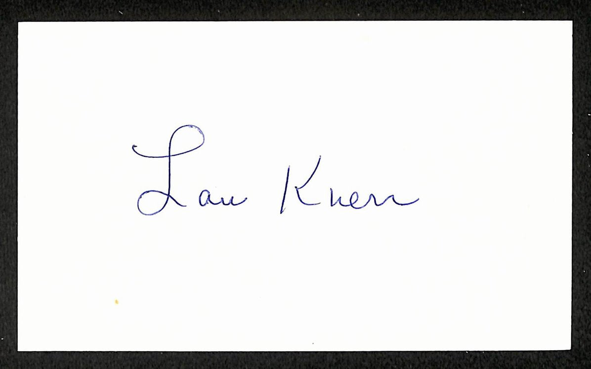 Lou Knerr Athletics Autographed/Signed 3x5 Index Card JSA BA208457