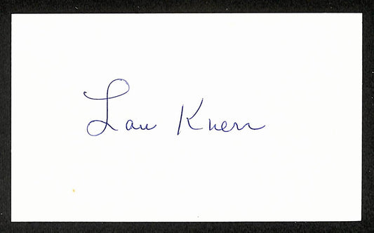 Lou Knerr Athletics Autographed/Signed 3x5 Index Card JSA BA208457