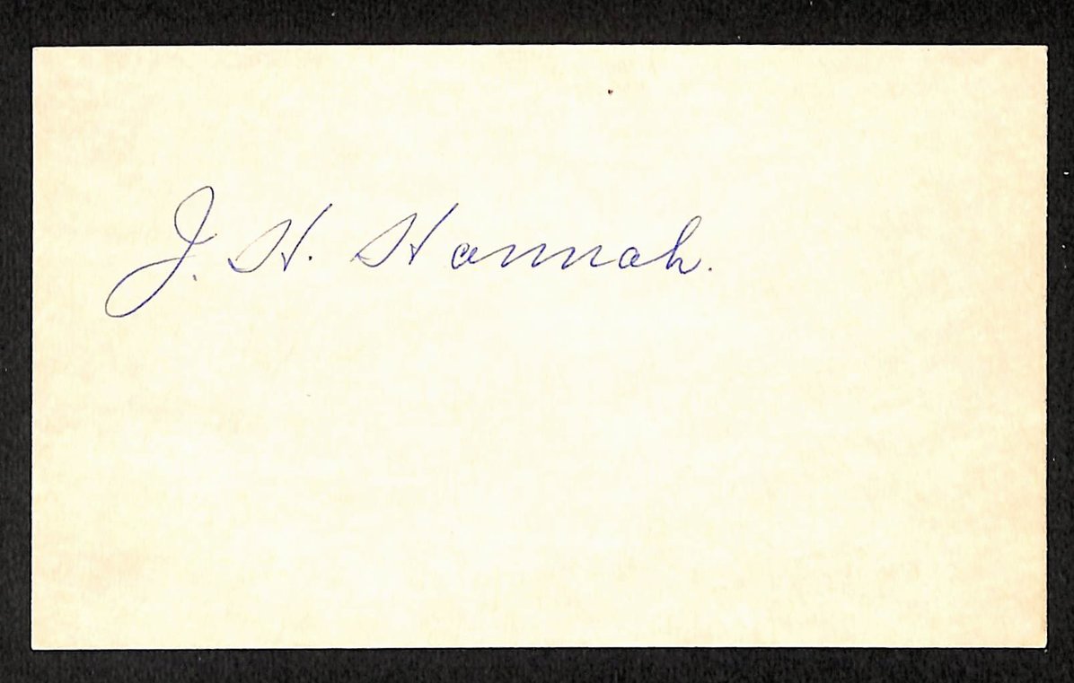 Truck Hannah Yankees Autographed/Signed 3x5 Index Card JSA BA208459