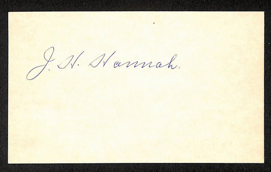 Truck Hannah Yankees Autographed/Signed 3x5 Index Card JSA BA208459