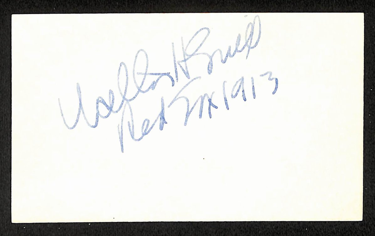 Walter Snell Braves Autographed/Signed 3x5 Index Card JSA BA208460