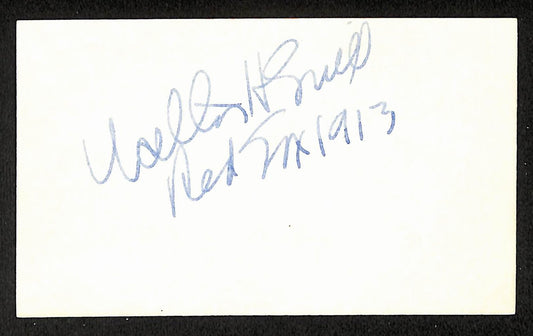 Walter Snell Braves Autographed/Signed 3x5 Index Card JSA BA208460