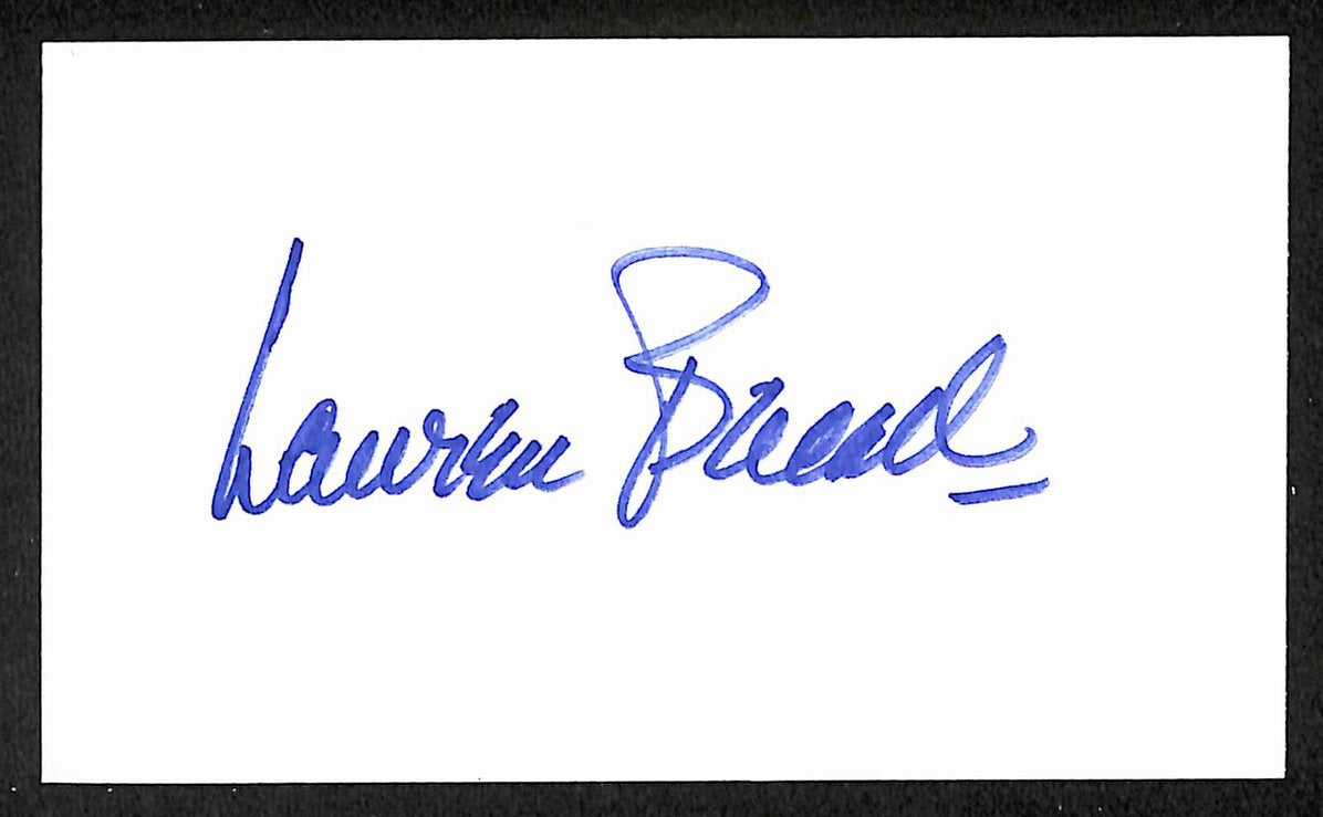 Lauren Bacall Actress Autographed/Signed 3x5 Index Card JSA BA208461