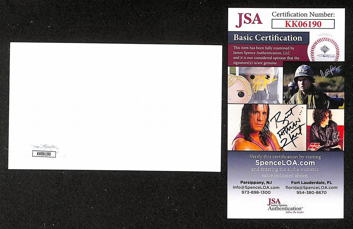 Lauren Bacall Actress Autographed/Signed 3x5 Index Card JSA BA208462