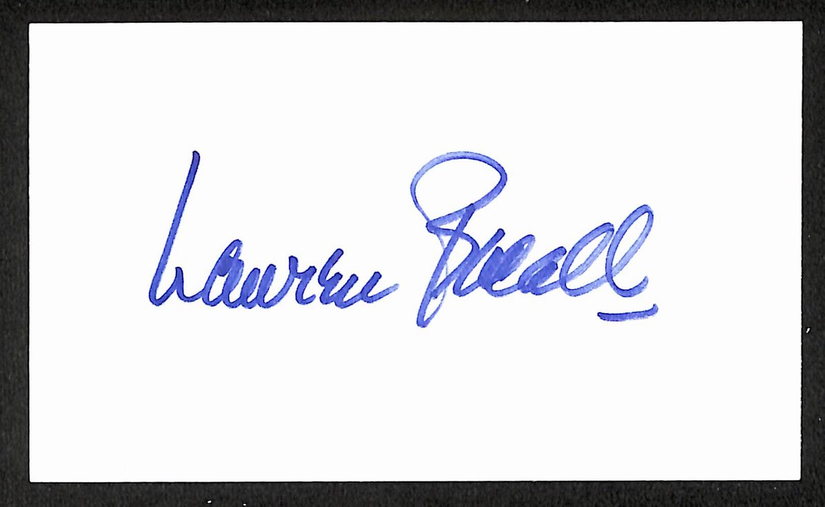 Lauren Bacall Actress Autographed/Signed 3x5 Index Card JSA BA208463