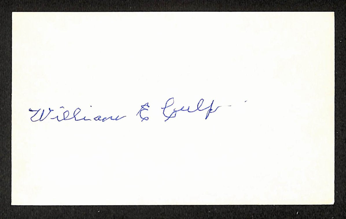 Bill Culp Phillies Autographed/Signed 3x5 Index Card JSA BA208465