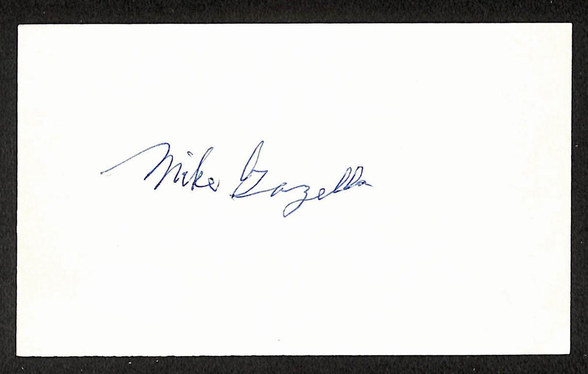 Mike Gazella Yankees Autographed/Signed 3x5 Index Card JSA BA208467