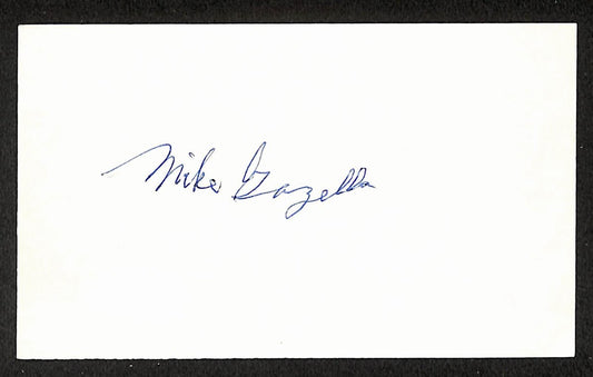 Mike Gazella Yankees Autographed/Signed 3x5 Index Card JSA BA208467