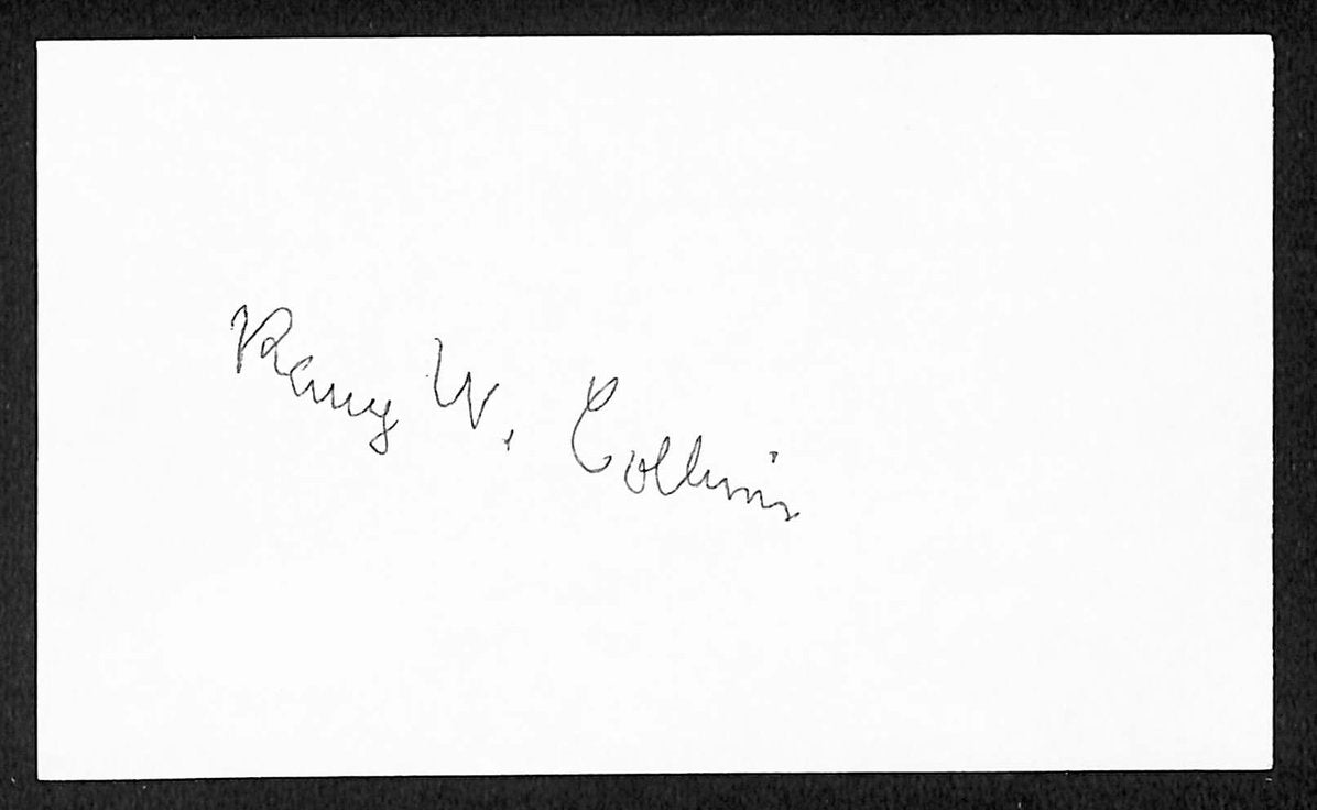 Ray Collins Red Sox Autographed/Signed 3x5 Index Card JSA BA208468