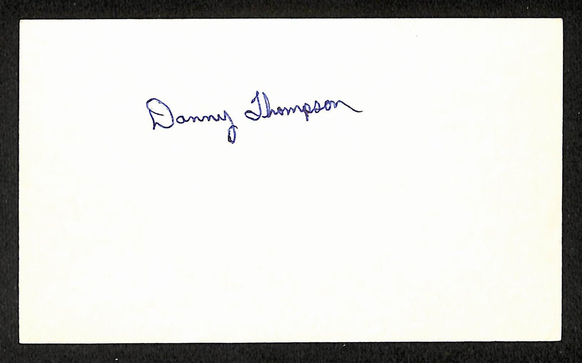 Danny Thompson Twins Autographed/Signed 3x5 Index Card JSA BA208470