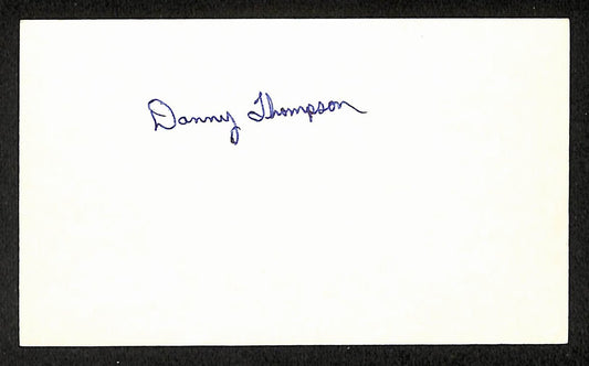 Danny Thompson Twins Autographed/Signed 3x5 Index Card JSA BA208470