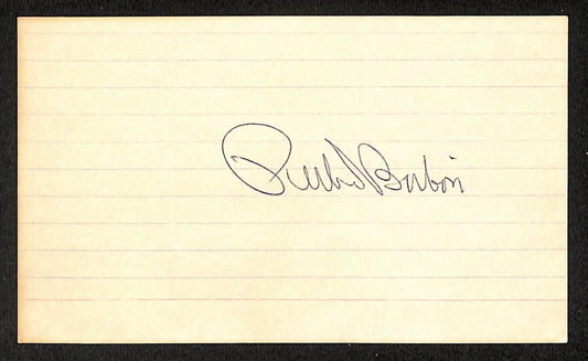 Pedro Borbon Reds Autographed/Signed 3x5 Index Card JSA BA208471