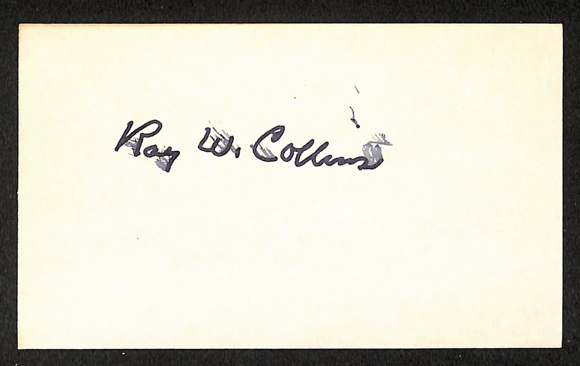 Ray Collins Red Sox Autographed/Signed 3x5 Index Card JSA BA208475
