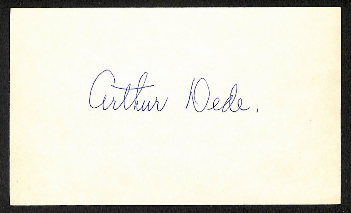 Art Artie Dede Brooklyn Robins Autographed/Signed 3x5 Index Card JSA BA208477