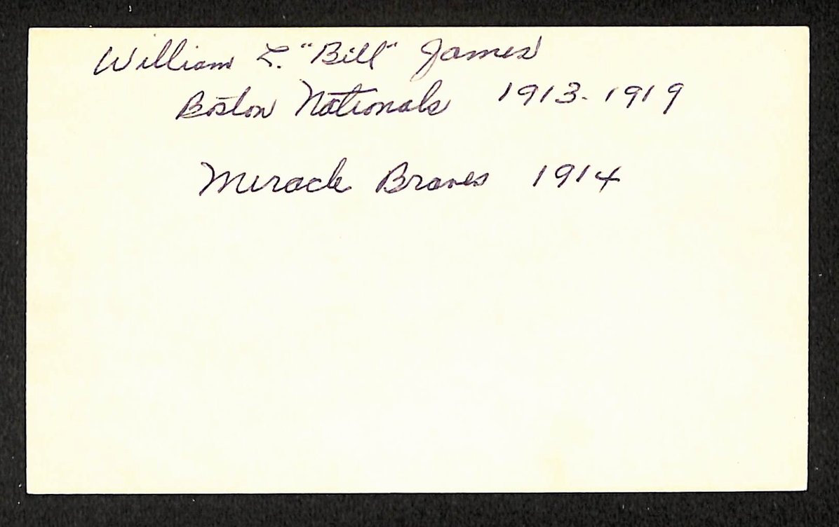 Bill James Braves Autographed/Signed 3x5 Index Card JSA BA208478