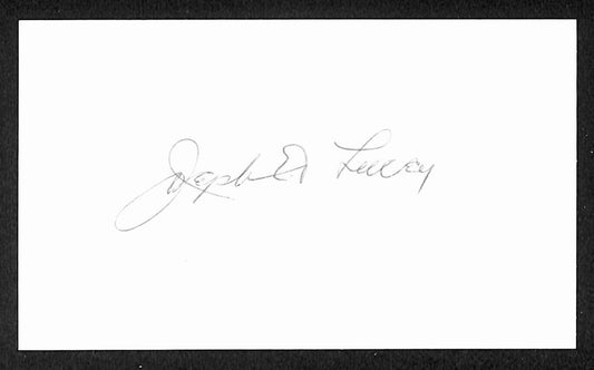 Joe Lucey Red Sox Autographed/Signed 3x5 Index Card JSA BA208480