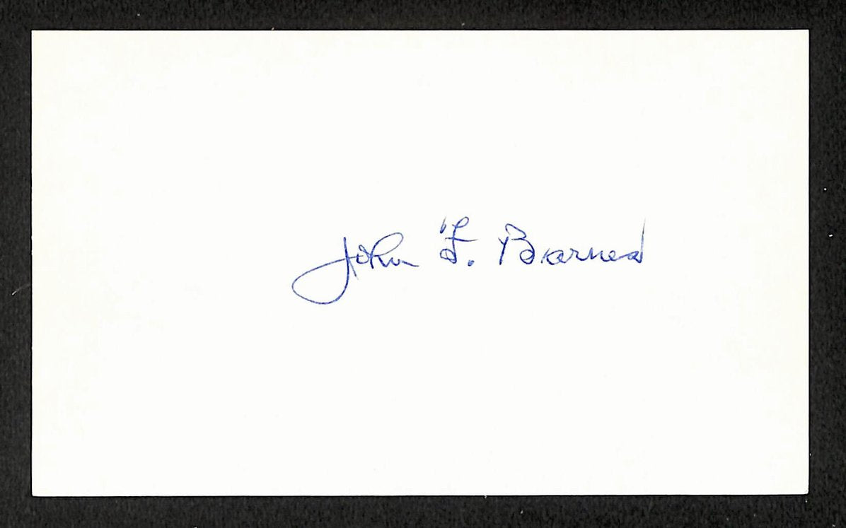 John Barnes Yankees Autographed/Signed 3x5 Index Card JSA BA208489