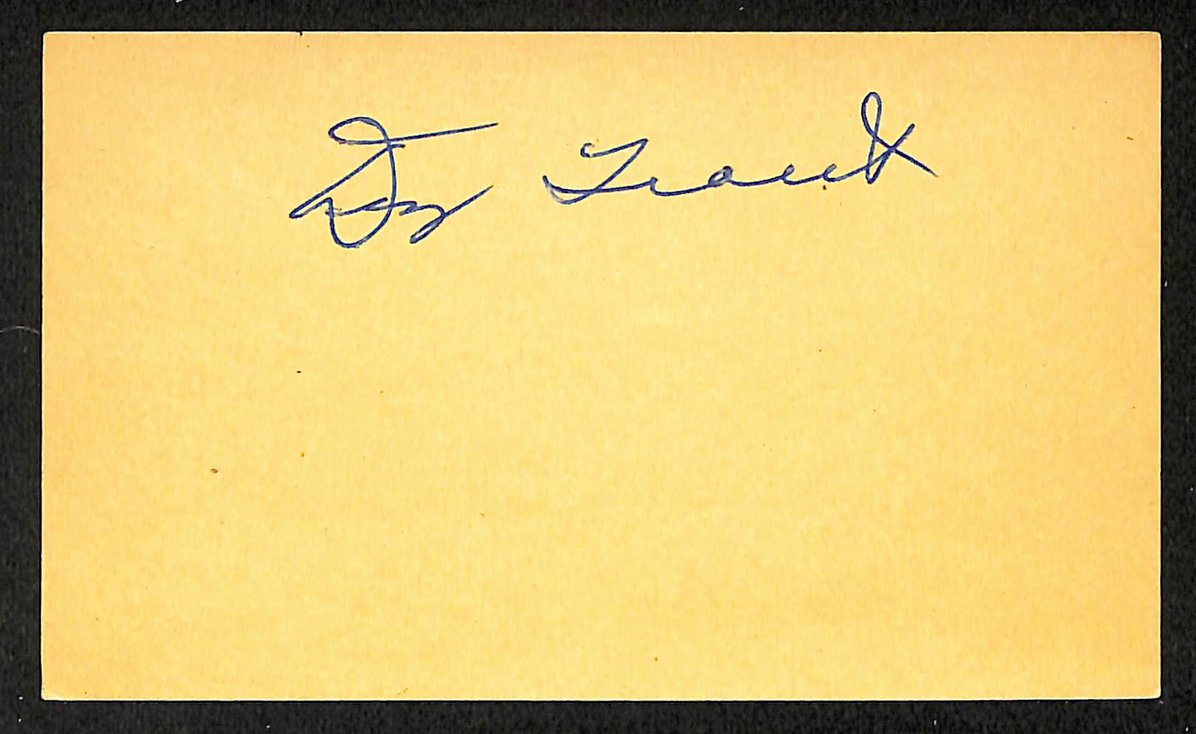 Dizzy Trout Tigers Autographed/Signed 3x5 Index Card JSA BA208490