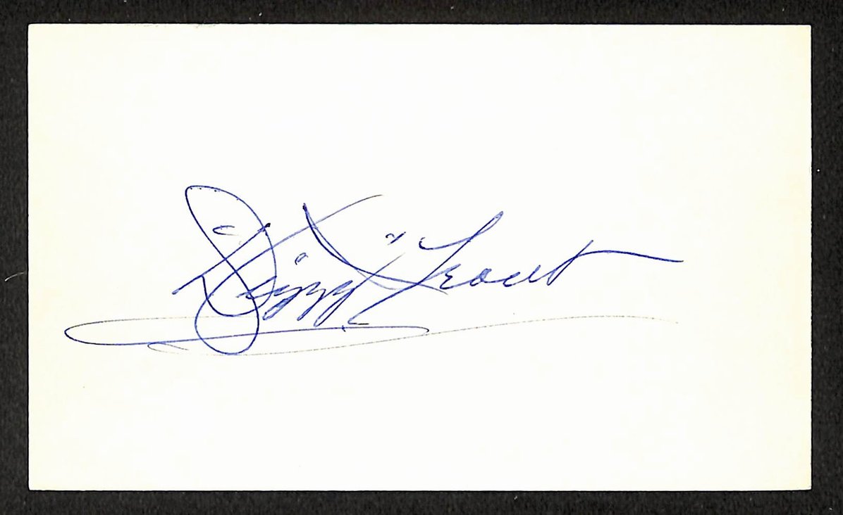 Dizzy Trout Tigers Autographed/Signed 3x5 Index Card JSA BA208491