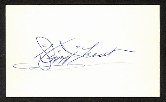 Dizzy Trout Tigers Autographed/Signed 3x5 Index Card JSA BA208491