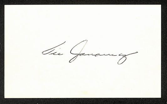 Vic Janowicz Ohio State Autographed/Signed 3x5 Index Card JSA BA208495