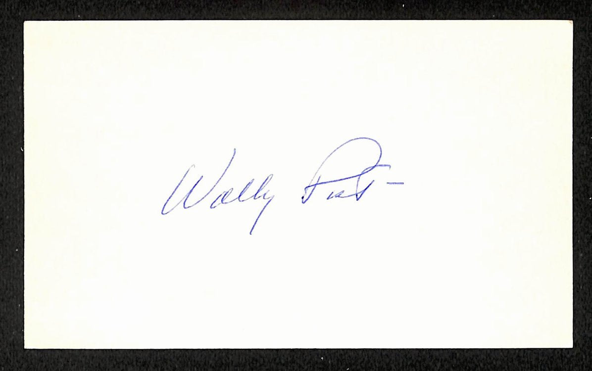 Wally Post Reds Autographed/Signed 3x5 Index Card JSA BA208497