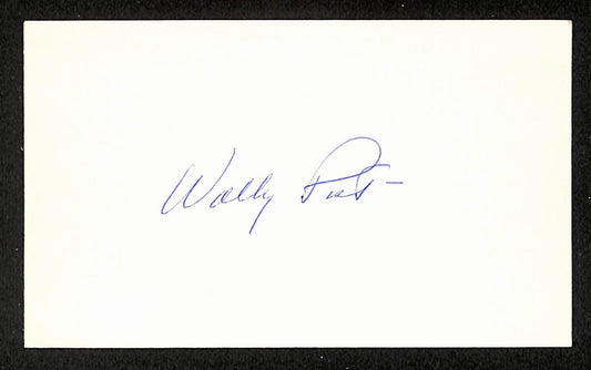 Wally Post Reds Autographed/Signed 3x5 Index Card JSA BA208497