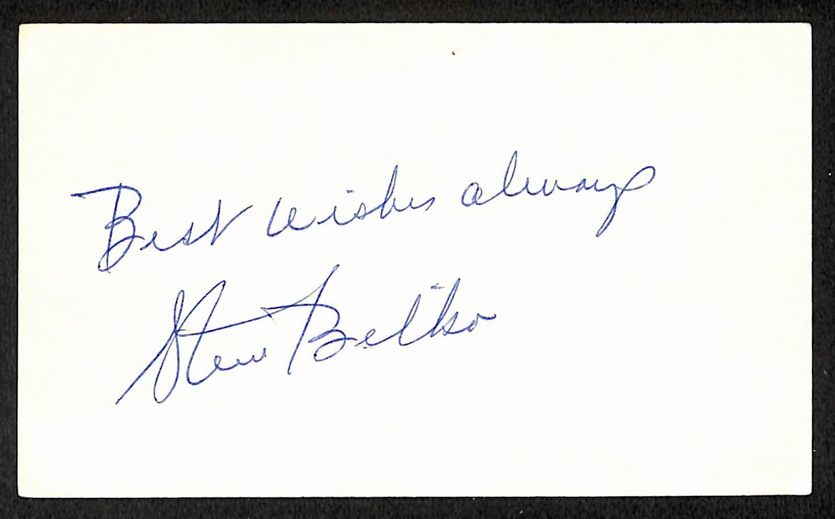 Steve Bilko Cardinals Autographed/Signed 3x5 Index Card JSA BA207867