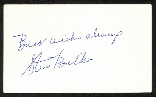 Steve Bilko Cardinals Autographed/Signed 3x5 Index Card JSA BA207867