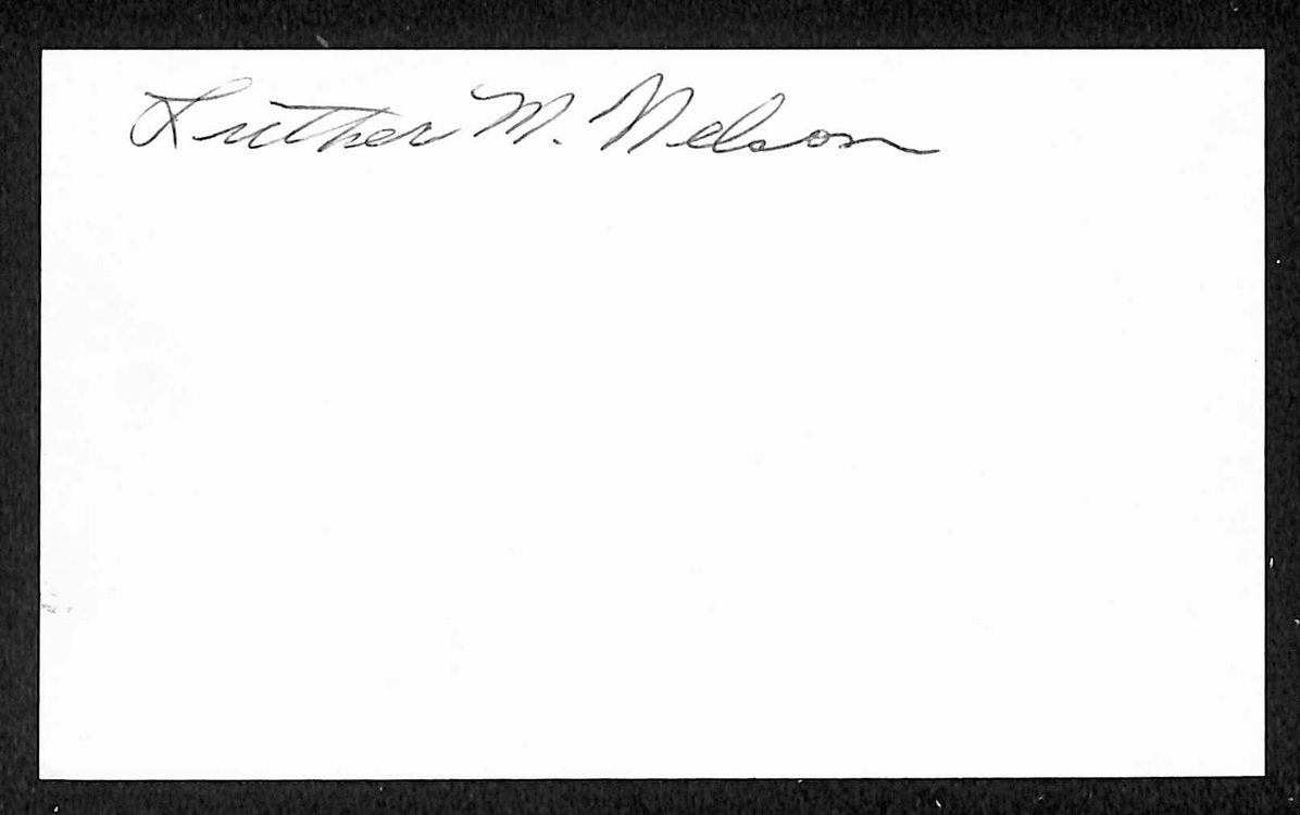 Luther Nelson Yankees Autographed/Signed 3x5 Index Card JSA BA207868