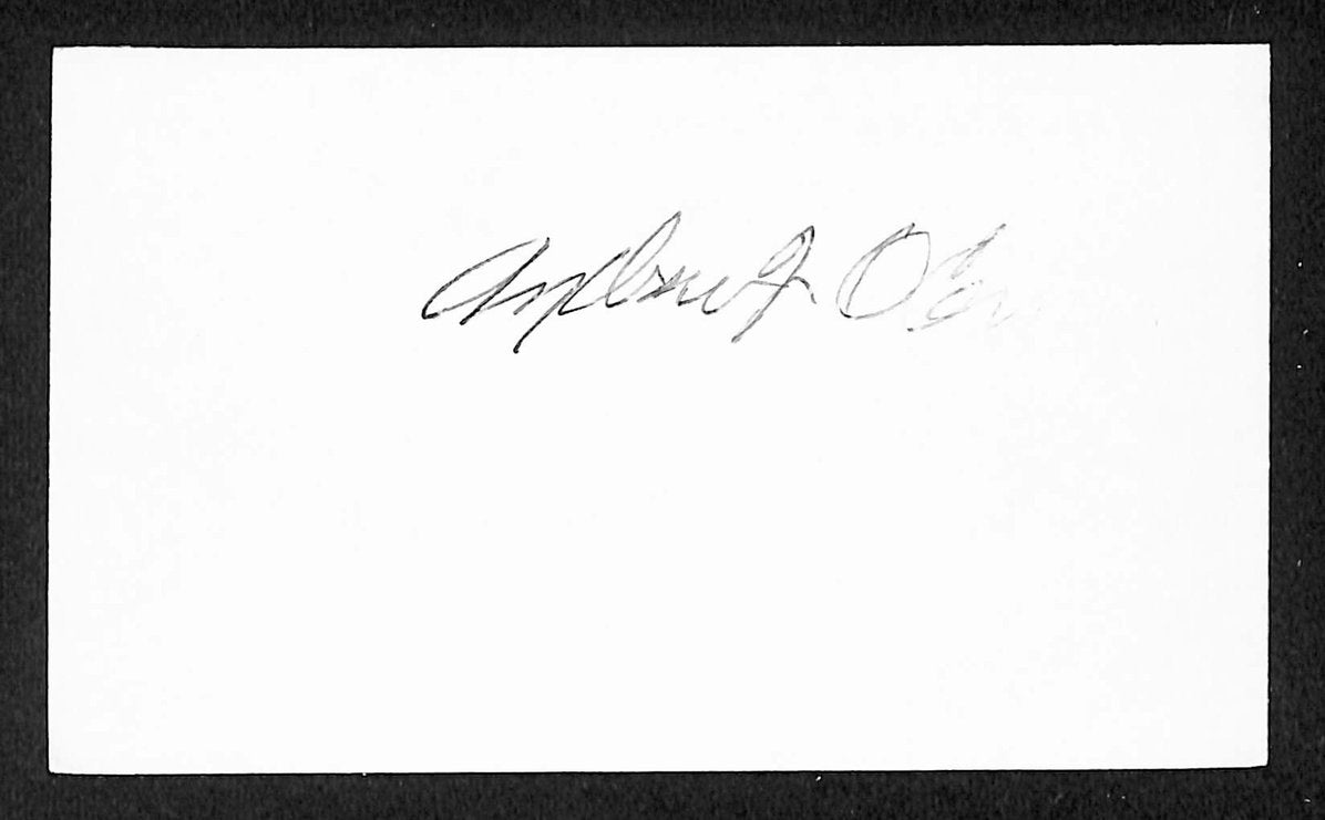 Andrew O'Connor Yankees Autographed/Signed 3x5 Index Card JSA BA207875