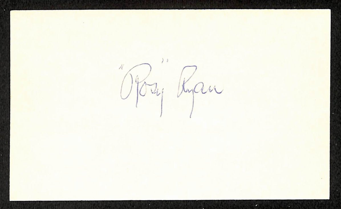 Rosy Ryan Giants Autographed/Signed 3x5 Index Card JSA BA207878