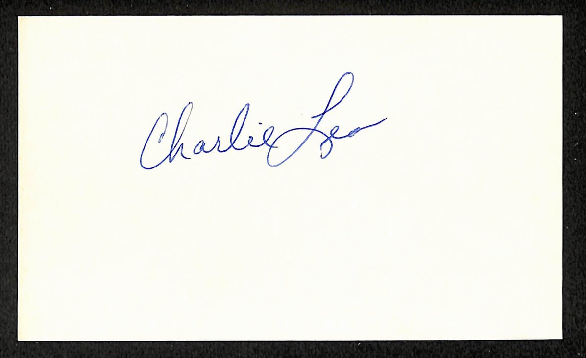 Charlie Lea Twins Autographed/Signed 3x5 Index Card JSA BA207882
