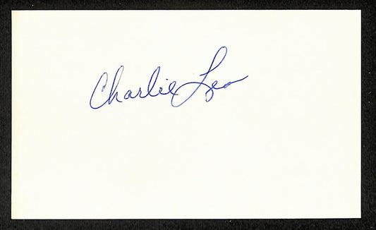 Charlie Lea Twins Autographed/Signed 3x5 Index Card JSA BA207882